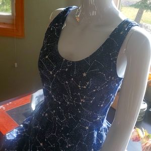 Hot topic retrolicious glow in the dark night sky dress